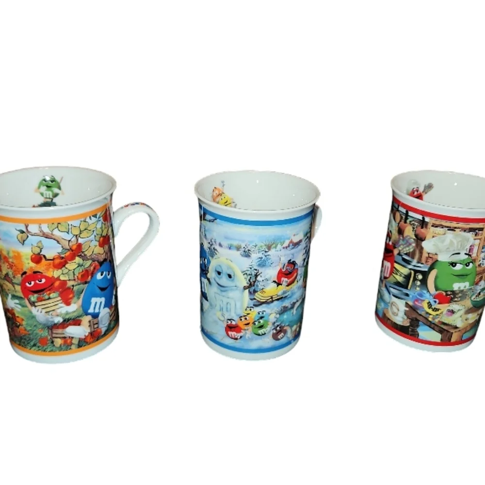 12PC Danbury Mint M&M's Porcelain Collector Mugs Complete Set - Picture 8 of 9
